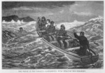 Illustrated New Zealand herald :The wreck of the Tararua - Lawrence's swim through the breakers. 1881.