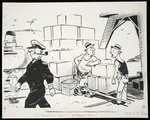 Colvin, Neville Maurice, 1918-1991:"It's a new company order - all smokestacks to the rear!" [1950-1951]