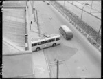 Trolley bus at terminal