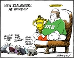 Tremain, Garrick 1941- :New Zealanders at worship. 29 May 2011