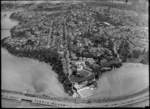 Parnell Baths with Saint Stephens Avenue and Tamaki Drive in foreground, Parnell, Auckland City