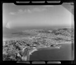 Evans Bay, (foreground), Rongatai showing land development and Lyall Bay (centre), Wellington