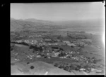 View over South Nelson city with orchards to the Waimea Inlet and the town of Richmond beyond