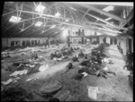 Sleeping quarters for Special Mounted Police, at Mount Cook Barracks, Wellington, during the 1913 waterfront strike