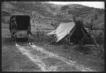 Reception tent, 5th Advanced Dressing Station, Olympus Pass, Greece, during World War II - Photograph taken by Ian Macphail