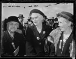 Three women at a reunion of Mount Cook School