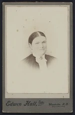 Hall, Edwin (Woodville) fl 1890s :Portrait of unidentified woman (Head and shoulders)