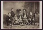 Harmsen, Heinrich, active 1870s-1880s: Portrait of Georgiana von Hochstetter and her seven children