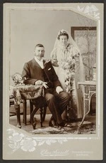 Sorrell, Charles, 1855-1932 :Portrait of bride and groom