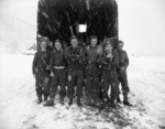 Cooks of 163 Bty beside a truck after cooking Xmas dinner