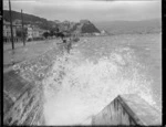 Storm damage at Oriental Bay, Wellington