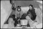 Members of Wellington Alpine Club rescue team in an ice cave - Photograph taken by Mark Round