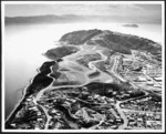Aerial view of the Miramar Peninsula and Wellington Harbour