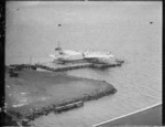 TEAL Solent flying boat Ararangi undergoing repairs, Evans Bay, Wellington