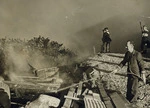 Fire extinguishing demonstration for the Emergency Precautions Scheme, Island Bay, Wellington, during World War II