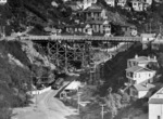 Kelburn Viaduct under construction, Wellington