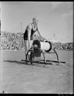 Australian lifesavers in an Australian vs New Zealand lifesaving competition, Titahi Bay, Wellington