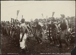 King Tawhiao's soldiers performing at his tangi - Photograph taken by Enos Pegler