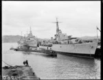 Australian naval ships in Wellington docks