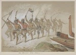 Strutt, William 1825-1915 :The Maori war dance [1855 or 1856]