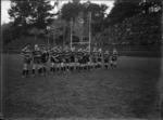 Taranaki rugby team before match against South Africa at Pukekura Park, New Plymouth
