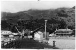 Akaroa from the wharf showing Bruce Hotel