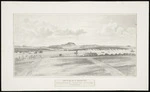 White, Duncan :View of the city of Auckland from Bellevue, North Shore. Drawn on stone by D. White, Bazaar Buildings [Auckland, ca 1865]