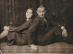Portrait of Merton Hodge and an unidentified woman - Photograph taken by S P Andrew