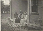 Te Mahia Wi Parata and female relatives, Whakarongotai marae, Waikanae