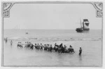 [Possibly oranges being loaded over a reef on Mauke Island, Cook Islands]