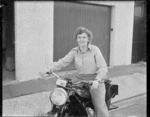 Woman on a motorcycle