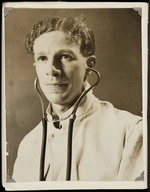 Photograph of Jack lovelock with stethoscope