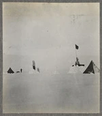Tents pitched in the snow, Antarctica - Photograph taken by Captain Robert Falcon Scott