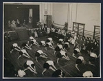 Gymnastic performance at YWCA Hostel, Boulcott Street, Wellington - Photograph taken by William Hall Raine