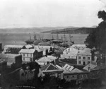 Clift, Charles W : Looking over Grey Street, towards Queens Wharf, Wellington