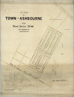 Plan of town of Ashbourne, being section no. 110, the property of C R Blaikston Esq. H P Blanchard & Son, surveyors [ca.1883?]. [ms map]