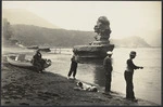 Men fishing, Mokau River