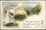 [New Zealand Post Office] :New Zealand. Mt Cook, Otira Gorge, Mt Egmont, Waikite Geyser. [Printed by] Waterlow & Sons Limited, London Wall, London, 1897.