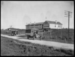 Department of Education buses leaving Piopio School, Waitomo district