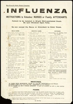 New Plymouth Public Health Committee :Influenza; instructions to volunteer nurses or family attendants. Tar[anaki] News Print [1918?]