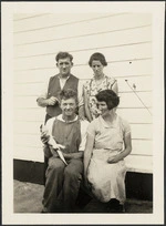 Lighthouse keepers and tuatara, Stephens Island, New Zealand