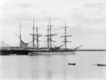 The sailing ship "Pleiades" alongside a wharf