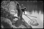 Fishing for whitebait, Okuru, Westland