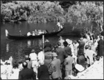 Venetian gondola on lake of Wellington Zoo, New Zealand