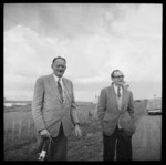 Creator unknown : Photograph of archivists Michael Standish with Dr T R Schellenberg