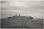 Queen Mary, Mauretania, and Aquitania in the Irish Sea