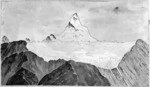 Douglas, Charles Edward, 1840-1916 :Mt Aspiring fr[om] 400 f[ee]t up. Head of Bonar Glacier. [1870-1900].