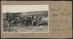Vehicle wrecked during an air raid, Macedonia, Serbia, during World War I
