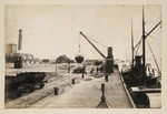 Greymouth wharf with hydraulic crane