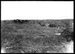 Field guns firing from shell holes at Kansas Farm during World War I